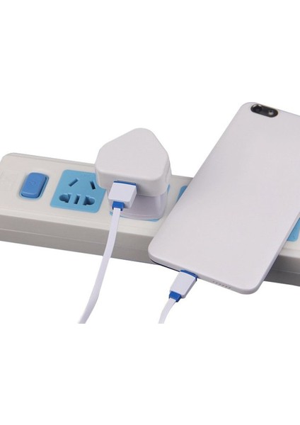 Telefonlar Için USB Bağlantı Noktalı Birleşik Krallık Şebeke Duvarı 3 Pimli Fiş Adaptörü Şarj Gücü (Yurt Dışından) indirimleri