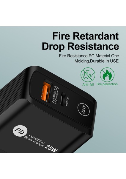 USB C Şarj Cihazı Dönüştürücü 25W Pd Hızlı Şarj Cihazı Tip C Qc 3.0 Şarj Adaptörü (Yurt Dışından) indirimleri