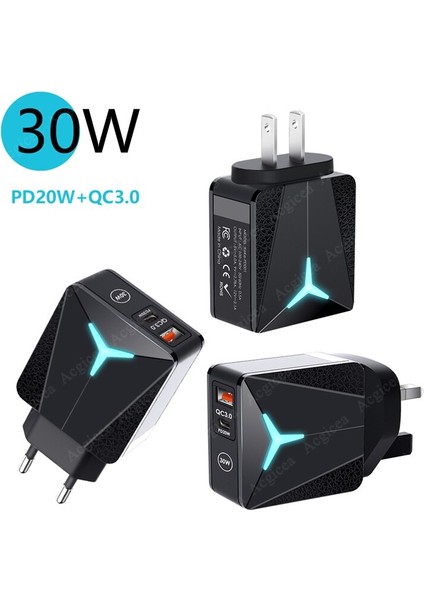 30W Hızlı Şarj Cihazı Pd Hızlı Şarj Duvar Şarj Cihazı Xiaomi Samsung IPHONE13 12 Pro Cep Telefonu Şarj Cihazı Qc3.0 USB Şarj Adaptörü (Yurt Dışından) indirimleri