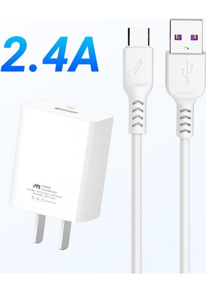 [etop]telefon Şarj Cihazı Beyaz Veri Kablolu Şarj Bloğu 2.4A Hızlı Şarj Ios/android Için Kullanışlı/c Tipi Şarj Adaptörü Kiti (Yurt Dışından) fırsatları