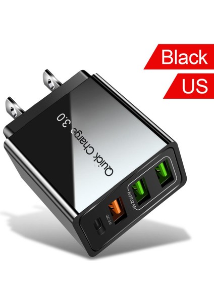 Twitch Hızlı Şarj Pd Şarj Cihazı 48W Qc4.0 Qc3.0 USB Tip C Telefon Fiş Adaptörü iPhone 11 x Xs 8 Xiaomi (Yurt Dışından)