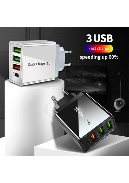 Twitch Hızlı Şarj Pd Şarj Cihazı 48W Qc4.0 Qc3.0 USB Tip C Telefon Fiş Adaptörü iPhone 11 x Xs 8 Xiaomi (Yurt Dışından) indirimleri