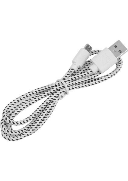 Android S Beyaz Için V8 Micro 2.0 USB Düz Erişte Veri Şarj Kablosu (Yurt Dışından)