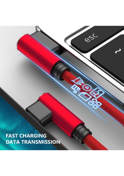 Mikro USB Kablosu Samsung S7 Huawei Xiaomi Redmi Lg 1 M 2 M 3 M Hızlı Şarj Data Sync USB Kablosu 90 Derece Dirsek Şarj Kablosu (Yurt Dışından) fırsatları