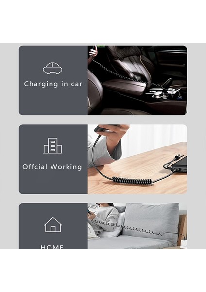66W 5A Bahar Araba USB Tip C Hızlı Şarj Kablosu Xiaomi Realme Için Samsung Huawei Onur Telefon Aksesuarları iPhone Için Şarj 2.4A (Yurt Dışından) fiyatları