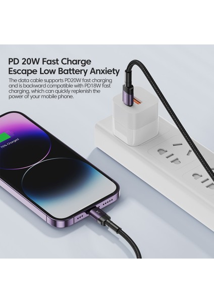 Toocki Pd 20W USB C Kablosu iPhone 14 13 12 11 Pro Max 8 7 Artı Hızlı Şarj Cihazı Telefon Şarj Kablosu iPad iPhone Için Veri Kablosu (Yurt Dışından) fiyatları