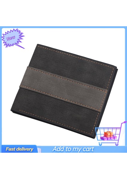 Erkekler Vintage Suni Deri Bifold Çoklu Kart Yuvaları Cüzdan Bozuk Para Cüzdanı Nakit Tutucu (Yurt Dışından)