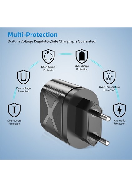 Uslıon 4 Port USB Şarj Aleti Hızlı Şarj Qc 3.0 48W Duvar Seyahat Telefonu Hızlı Şarj Samsung Xiaomi Mi 11 Ab Abd Ingıltere Tak Adaptörü (Yurt Dışından) fırsatları