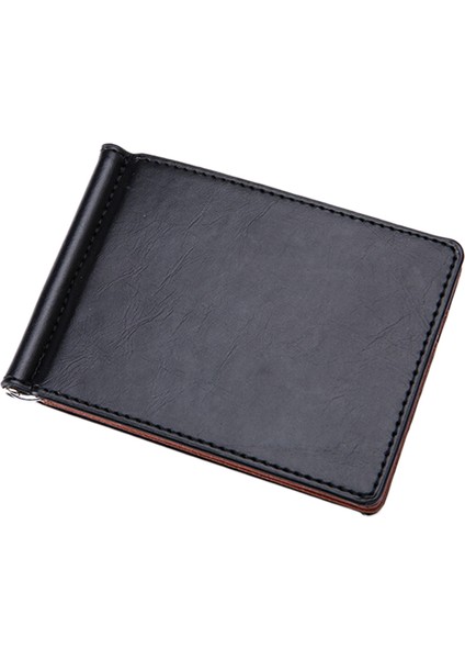 Vintage Erkek Cüzdan Pu Deri Basit Düşük Anahtarlı Bifold Cüzdan (Yurt Dışından)