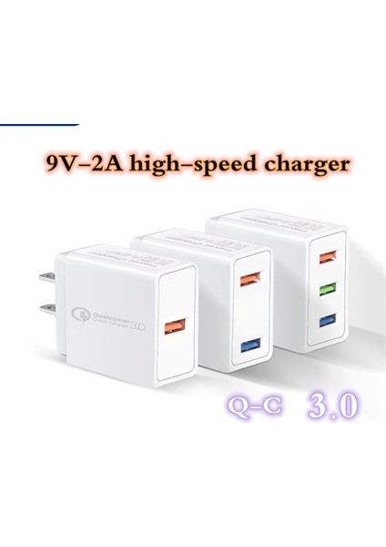 （COD）2.4A 3 USB Bağlantı Noktası Yuvası Hızlı Hızlı Şarj Adaptörü (Yurt Dışından) modelleri