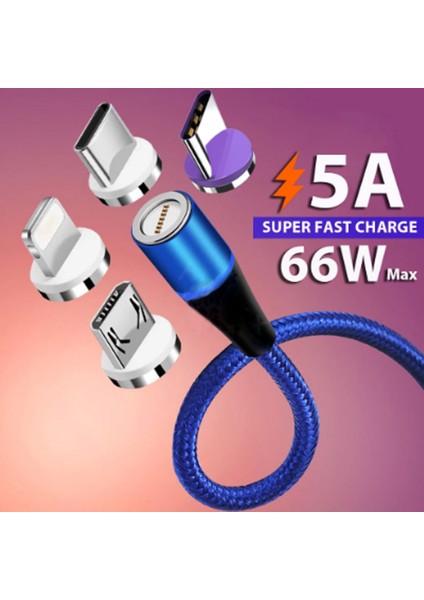 Manyetik USB C Kablosu Apple iPhone 11 Pro Max Oukitel K9 Pro Doogee S97 Pro Hızlı Şarj Kablosu C'den C'ye Mıknatıslı Şarj Kablosu (Yurt Dışından)