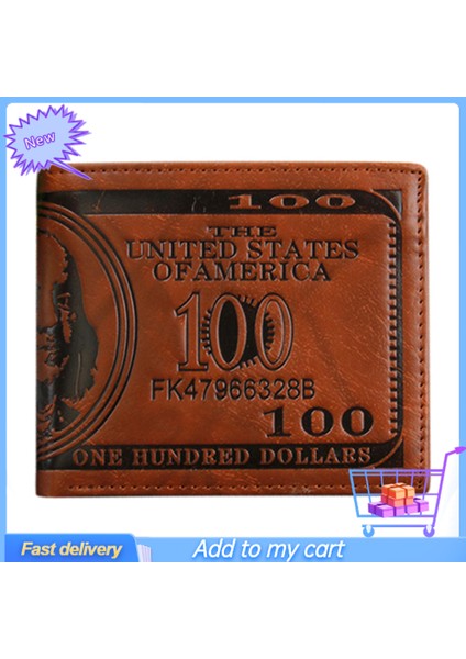 Lüks Erkek Suni Deri Bifold Cüzdan Kredi Kimlik Kartı Tutucu Ince Para Çantası Hediye (Yurt Dışından)