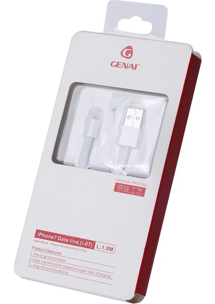 iPhone Için 1 Metre Şarj Kablosu Veri Iletim Senkronizasyon Kablosu (Yurt Dışından)