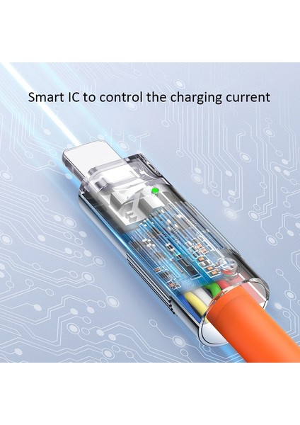 USB Süper Hızlı Şarj Tipi C Kablosu iPhone Telefon Şarj Cihazı Için USB C Yıldırım Kablosu 6A Hızlı Şarj Yumuşak Silikon Aksesuarları (Yurt Dışından) modelleri