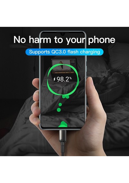 Kuulaa 65W USB C - USB C Tipi Kablo Usbc Pd 3A Hızlı Şarj Kablosu Usb-C Tip-C Kablo Xiaomi Poco X3 M3 Samsung Macbook iPad (Yurt Dışından) modelleri