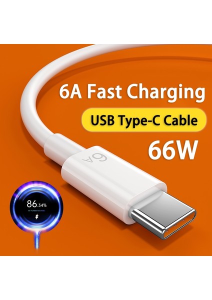 6A Hızlı Şarj USB C Kablosu Xiaomi Mi 12 Redmi Poco Huawei Cep Telefonu Aksesuarları C Tipi Kablolu Telefon Şarj Cihazı USB Kablosu (Yurt Dışından)