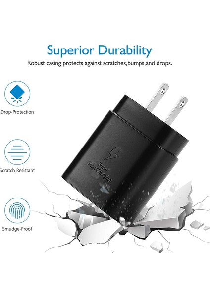Galaxy S22 S21 Ultra Adaptör Samsung Şarj S20 S10 S9 S8 Not 20 A71 A70 A80 M51 Chargeur Carregador Pd Hızlı Şarj Cihazı 25 W Ab (Yurt Dışından) modelleri