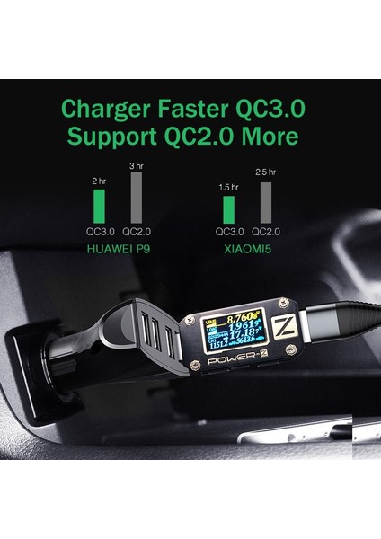 Lovecom 30W 4 Portlu Araç Şarj Cihazı Hızlı Şarj 3.0 Çift USB Adaptörü Hızlı Şarj iPhone Samsung Xiaomi Telefon Için Araç Şarj Cihazı (Yurt Dışından) fiyatları