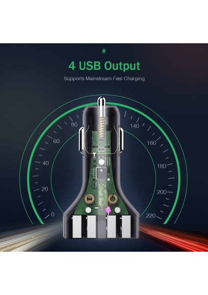 Lovecom 30W 4 Portlu Araç Şarj Cihazı Hızlı Şarj 3.0 Çift USB Adaptörü Hızlı Şarj iPhone Samsung Xiaomi Telefon Için Araç Şarj Cihazı (Yurt Dışından) indirimleri