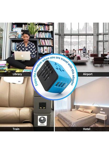 4usb Adaptörü Ülkenin Çoğu Için 4 Fiş 5V Çıkış Seyahat Şarj Cihazı Fiş Adaptörü (Yurt Dışından) fırsatları