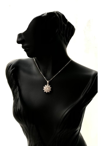 Gümüş Çiçek Modelli Gümüş Kolye fiyatları