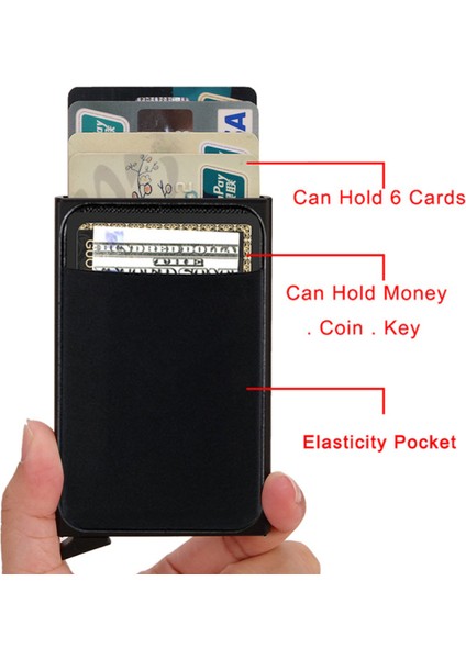 Erkekler Iş Nakit Kimlik Kartı Tutucu Rfıd Engelleme Ince Metal Cüzdan Bozuk Para Cüzdanı Kart Durumda Kredi Kartı Cüzdan Rfid Cüzdan (Yurt Dışından)