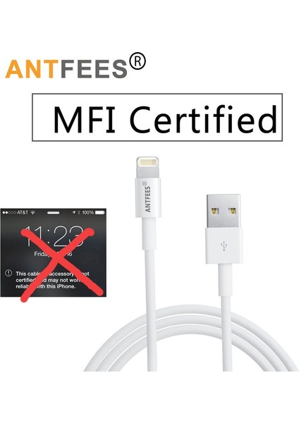 Apple Mfi Sertifikalı Kablo 3 M/1 M 2.4A Veri Senkronizasyon Şarj Kablosu USB Kablosu iPhone 8 7 6 6 S Artı 5 5 S Se ipad Aksesuarları Için (Yurt Dışından)