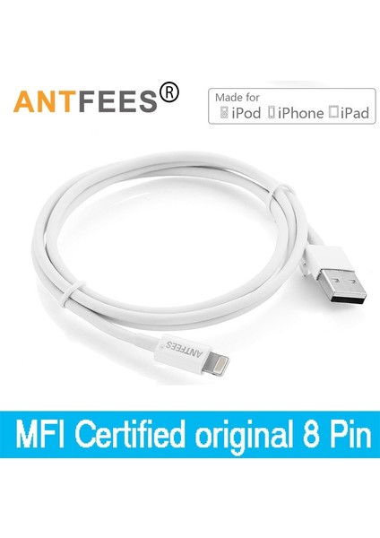 Apple Mfi Sertifikalı Kablo 3 M/1 M 2.4A Veri Senkronizasyon Şarj Kablosu USB Kablosu iPhone 8 7 6 6 S Artı 5 5 S Se ipad Aksesuarları Için (Yurt Dışından) fırsatları