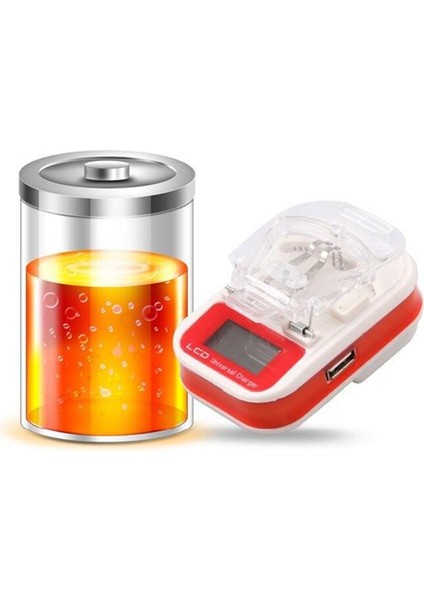 LCD Gösterge Ekranlı Evrensel Pil USB Şarj Cihazı Abd / Ab Tak Şarj Adaptörü Android Akıllı Cep Telefonları Için Pil (Yurt Dışından) fiyatları