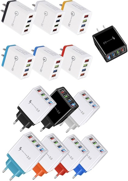 4 USB Bağlantı Noktası 15W 3.1A Evrensel Cep Telefonu Şarj Cihazı Abd Plug Seyahat Şarj Başlığı Indüksiyon Şarj Cihazı Akıllı Telefon Için Telefon Adaptörü (Yurt Dışından) fiyatları