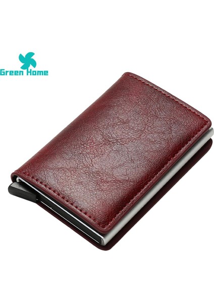 Yeşil Ev Erkek Sikke Çanta Kısa Rfıd Kart Tutucu Para Çantası Erkek Çanta (Yurt Dışından)