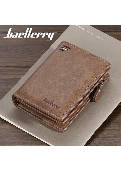 2022 Yeni Fermuarlı Kısa Cüzdan Erkek Çoklu Kart Yuvası Moda Dikey Mini Yapış Bozuk Para Cüzdanı Erkek Kart Çantası (Yurt Dışından) indirimleri