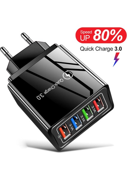Lovebay USB Telefon Şarj Cihazı Hızlı Şarj 3.0 Duvar Hızlı Şarj Adaptörü iPhone 12 Mini Samsung S10 S9 Taşınabilir Ab Abd Ingıltere Tak (Yurt Dışından)