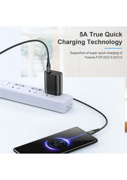 Uslıon 5A Mikro USB Kablosu Hızlı Şarj Cep Telefonu Mikro USB Tel Kablosu Xiaomi Android Için LED Aydınlatma USB Şarj Aleti Veri Kablosu (Yurt Dışından) indirimleri