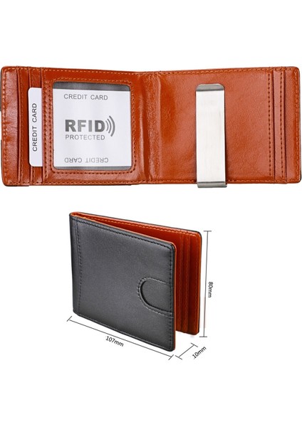 Erkekler Için Cüzdan 6 Kart Yuvalı Daha Büyük Kapasiteli Rfıd Engelleme Ince Minimalist Bifold Ön Cep Cüzdanı Erkekler Için Kimlik Pencereli (Yurt Dışından) fiyatları