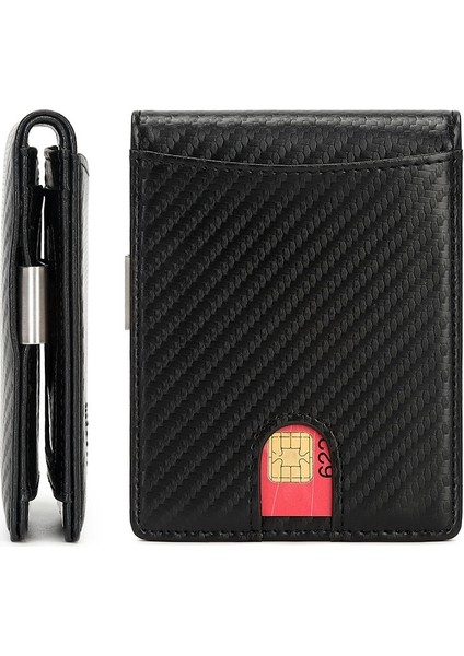 Erkekler Için Cüzdan 6 Kart Yuvalı Daha Büyük Kapasiteli Rfıd Engelleme Ince Minimalist Bifold Ön Cep Cüzdanı Erkekler Için Kimlik Pencereli (Yurt Dışından) fırsatları