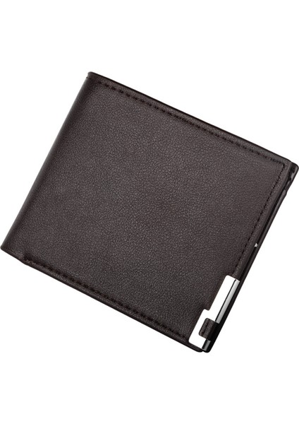 Erkekler Için Pu Deri Bifold Cüzdan Ev Ofis Seyahat Iş Için Pratik Büyük Kapasiteli Kart Sahibinin (Yurt Dışından)