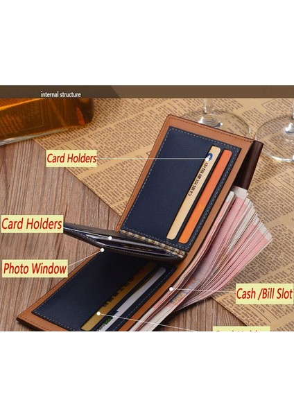 Pu Deri Erkek Cüzdan Para Çantası Kredi Kartı Sahipleri Dolar Fatura Cüzdan Debriyaj Çanta Çocuk Kullanımı Için Vintage Çantalar Cüzdan Erkek Cüzdan (Yurt Dışından) fırsatları