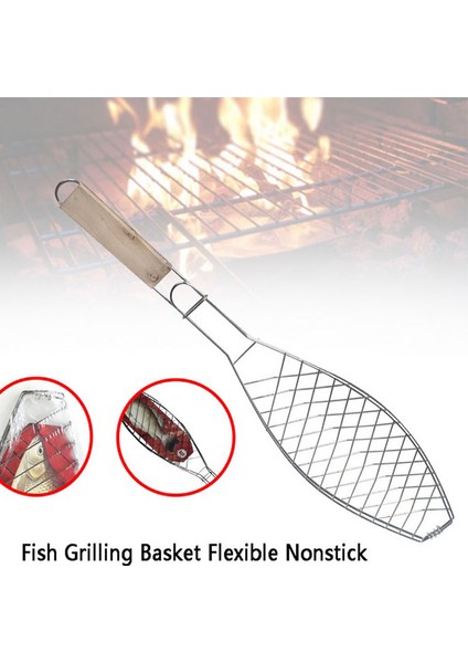 Kavurma Balık Izgara Sepeti Katlanır Saplı Dıy Esnek Açık Barbekü Karşılaşması (Yurt Dışından) fırsatları