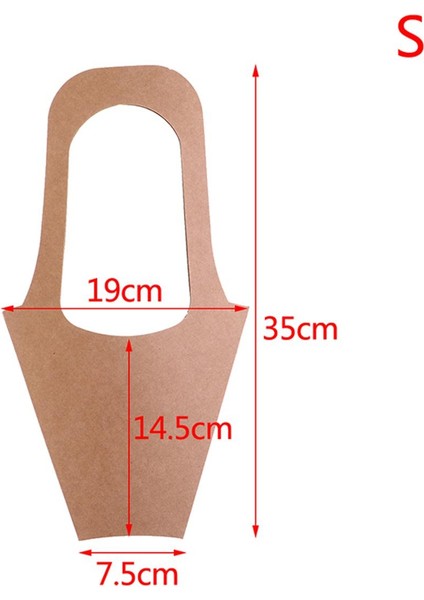 5 Adet Kolu Kraft Kağıt Çiçek Çanta Çiçek Sarma Hediye Çiçek Ambalaj Kutuları Podazz (Yurt Dışından)