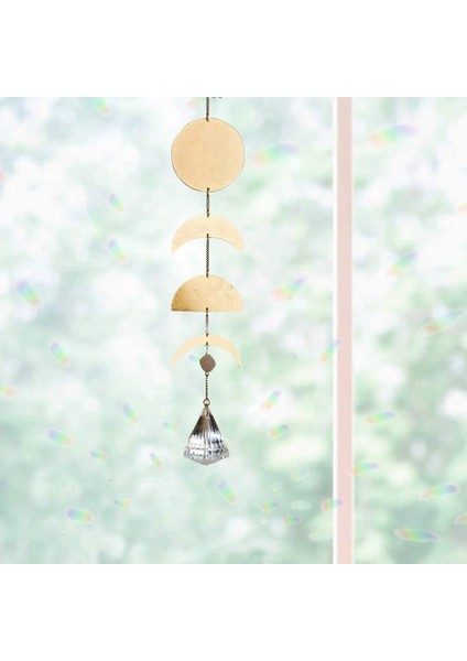 Pirinç Suncatcher Kristal Güneş Yakalayıcı Aydınlatma Kolye Bahçe Bahçe Dekorasyon Avize Kristal Aksesuarları (Yurt Dışından) fiyatları