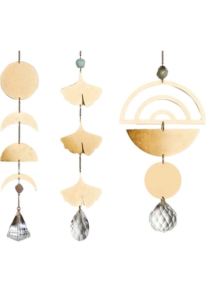 Pirinç Suncatcher Kristal Güneş Yakalayıcı Aydınlatma Kolye Bahçe Bahçe Dekorasyon Avize Kristal Aksesuarları (Yurt Dışından) modelleri