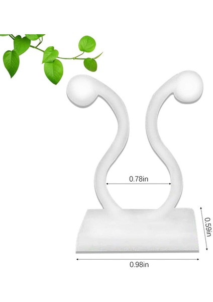 Asma Klipsi-80 * Bitki Tırmanma Duvarı Sabitleme Klipsi-Beyaz (Yurt Dışından)