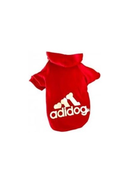 Kırmızı Adidog Kapşonlu Sweatshirt, Orta ve Büyük Irklar Için Köpek Kıyafeti, modelleri