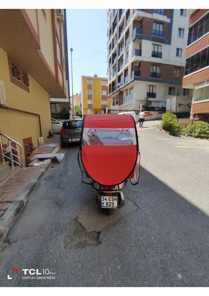 Motosiklet Kumaş Tente Kapalı Kırmızı