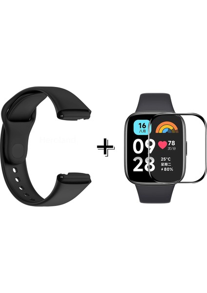 Xiaomi Redmi Watch 3 Active ile Uyumlu Silikon Kordon Kayış + Ekran Koruyucu Film - FC171 fiyatları