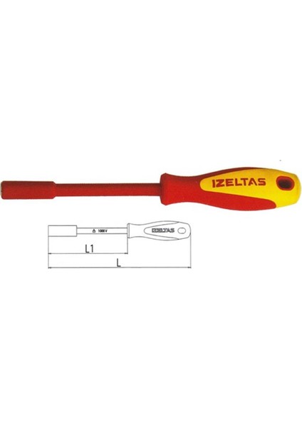 13MM 1000V Izoleli Lokma Uçlu Tornavida