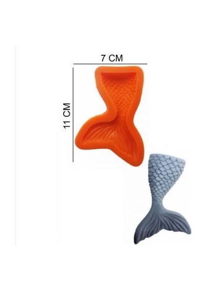 Deniz Kızı Kuyruğu Silikon Kalıp 7*11