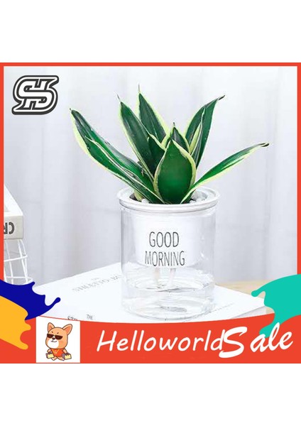 Helloworld Saksı Emek Tasarrufu Sağlayan 2 Kat Kendi Kendine Sulanan Bitki Saksı Çiçek Konteyneri (Yurt Dışından) modelleri