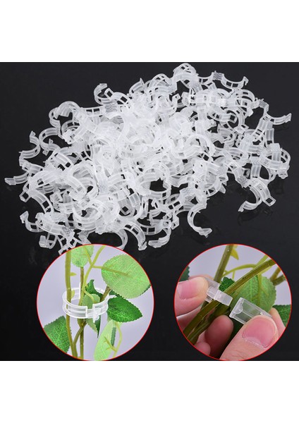 50/100 Adet Yeniden Kullanılabilir Plastik Destek Klipleri Kelepçeler Asılı Asma Sebze Karşılaşması (Yurt Dışından) fırsatları
